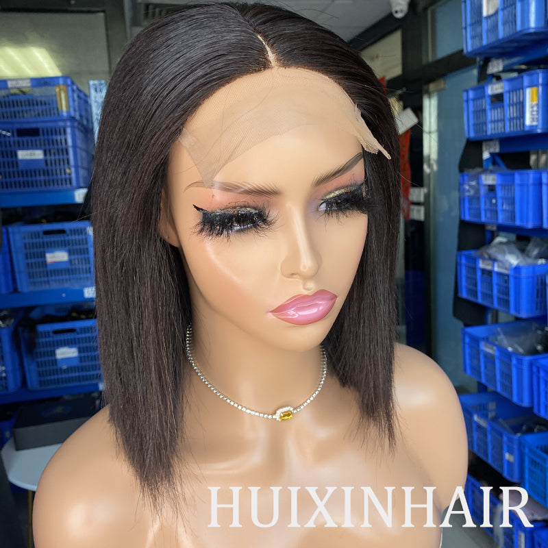 Straight Bob 5X5 Closure Lace Wig 10''