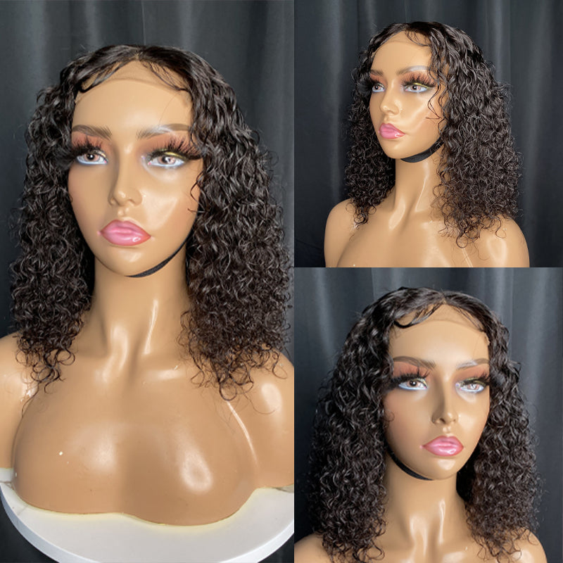 Deep wave  4x4 lace closure wig