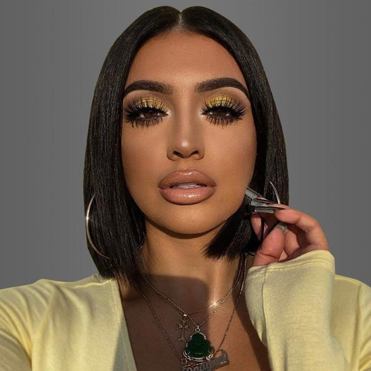 on sale-straight bob cut front lace wig