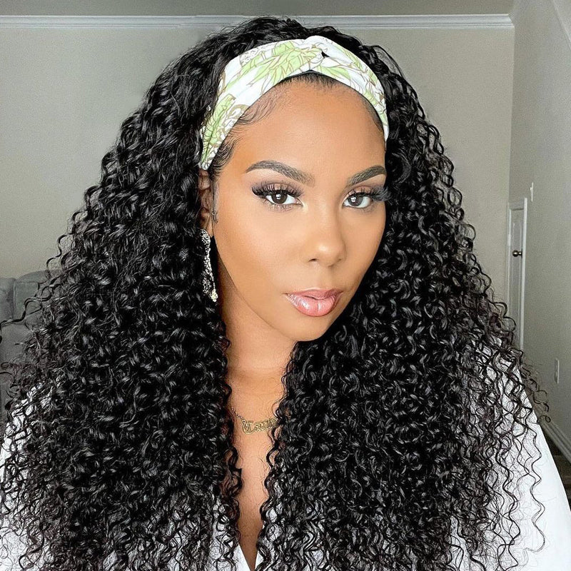 Deep wave headband wig 22"