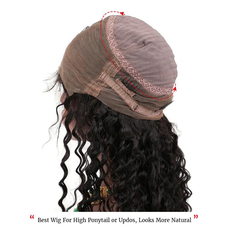 Deep wave 360 lace frontal wig