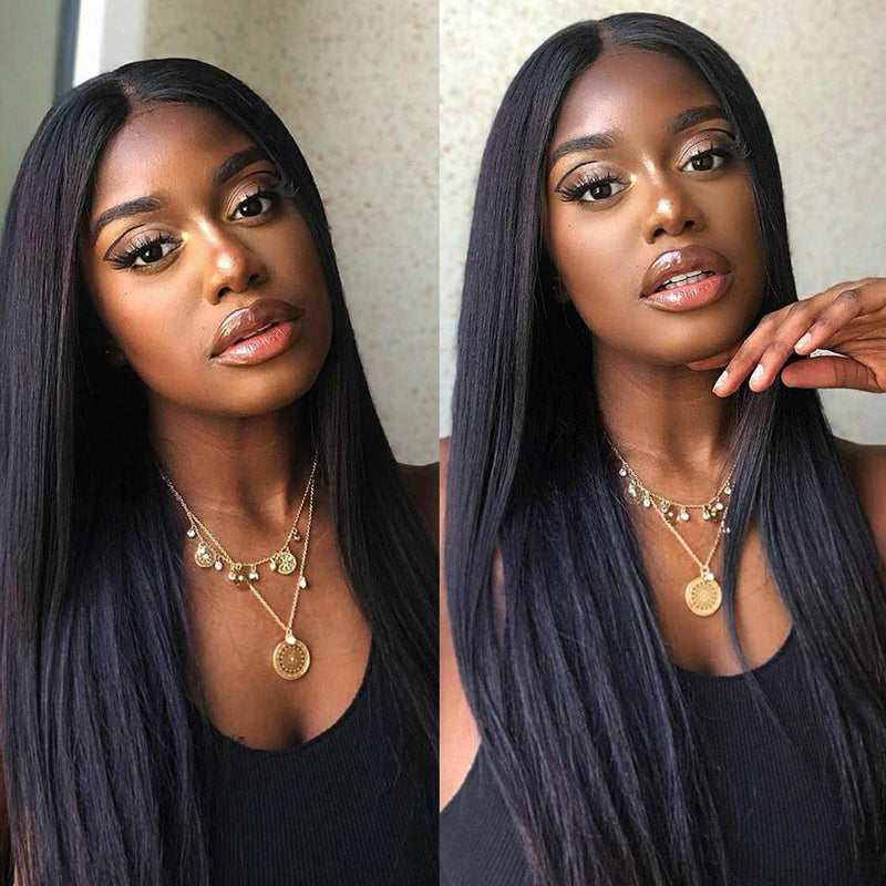 straight 4x4 lace closure wig