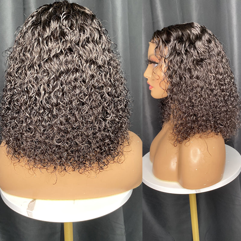 Deep wave  4x4 lace closure wig