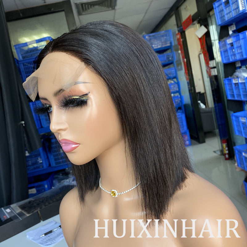 Straight Bob 5X5 Closure Lace Wig 10''