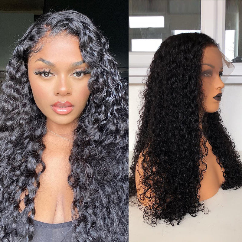 silky deep wave 13x4 transparent lace wig