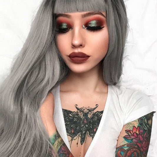 Dark roots grey regular wig™