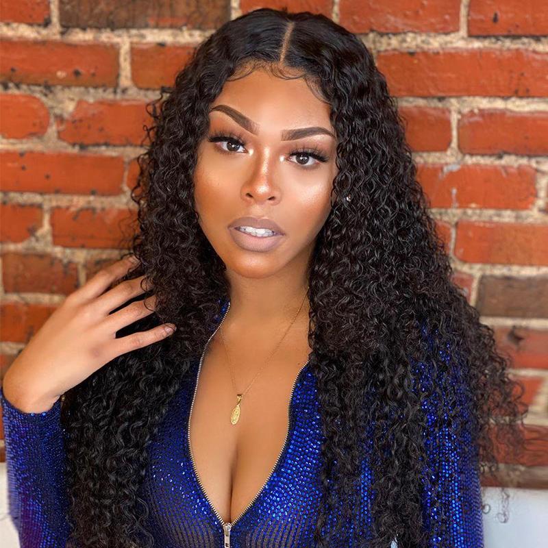 Deep wave  4x4 lace closure wig