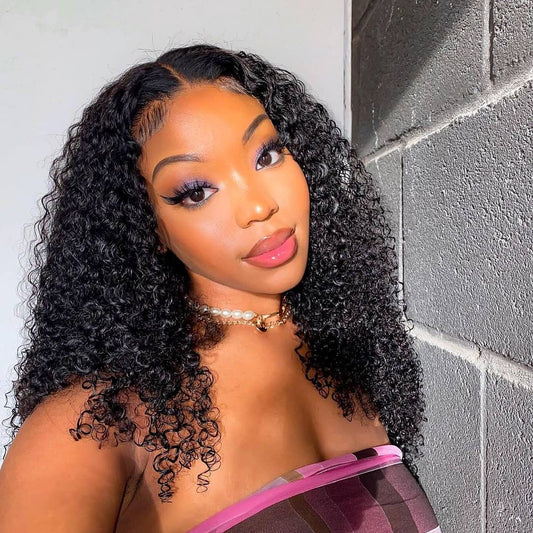 Deep wave  4x4 lace closure wig