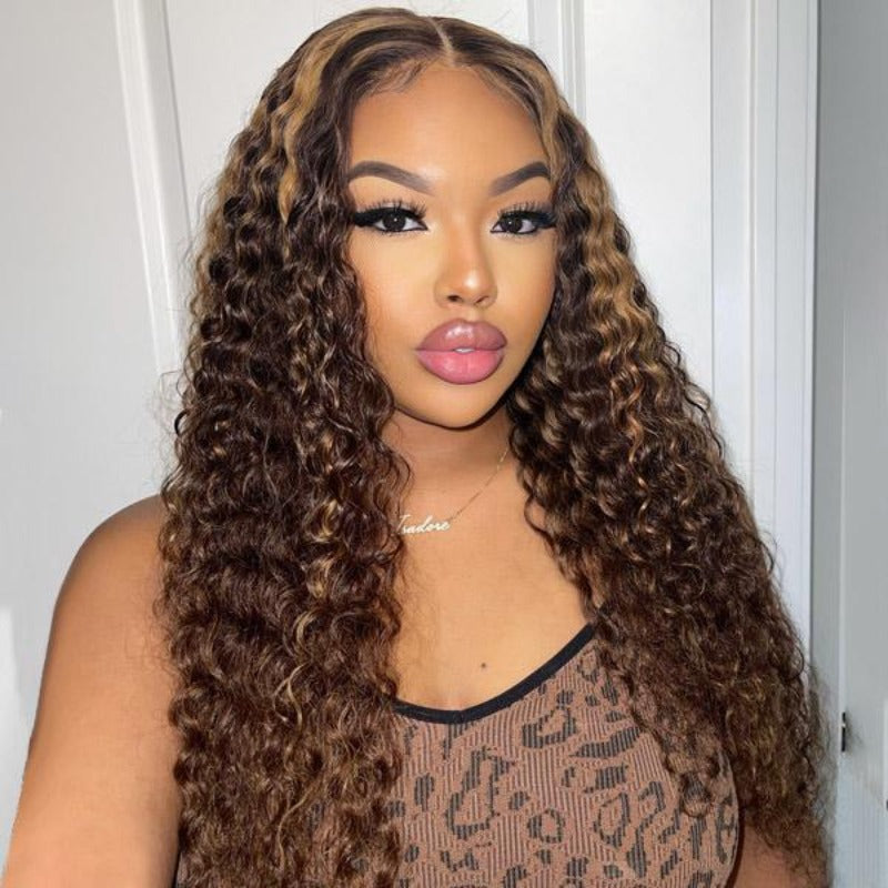 Deep wave p4/27 13x4 transparent lace frontal wig™