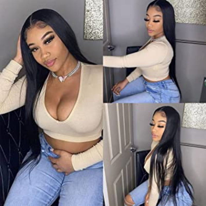 Straight 5x5 transparent lace closure wig