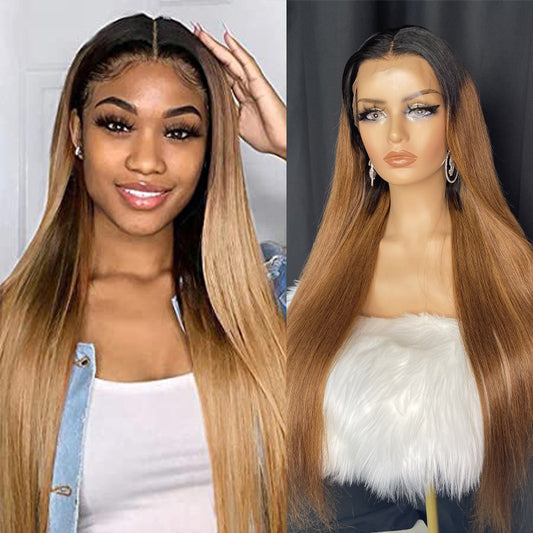 1b/30 Straight 13x4 Lace Frontal Wig 28"