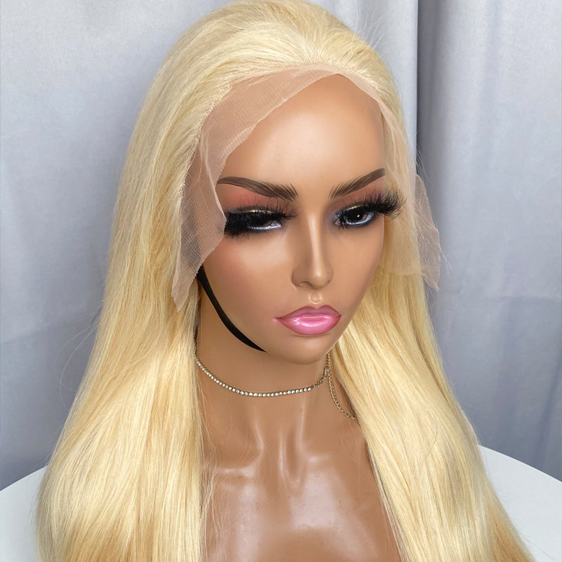 613 straight 13x4 transparent lace wig