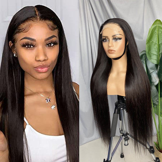 Straight 5x5 transparent lace closure wig