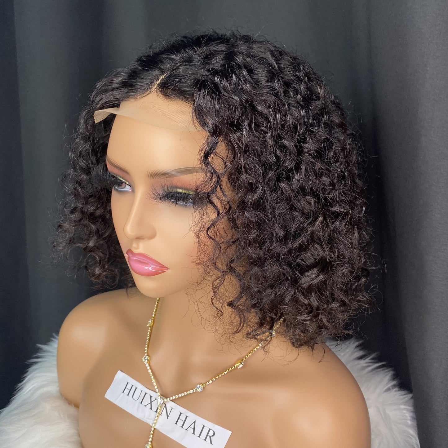 Packages-1x Straight Machine-Made Lace Closure Wig+ 1x Deep Wave Machine-Made Lace Closure Wig