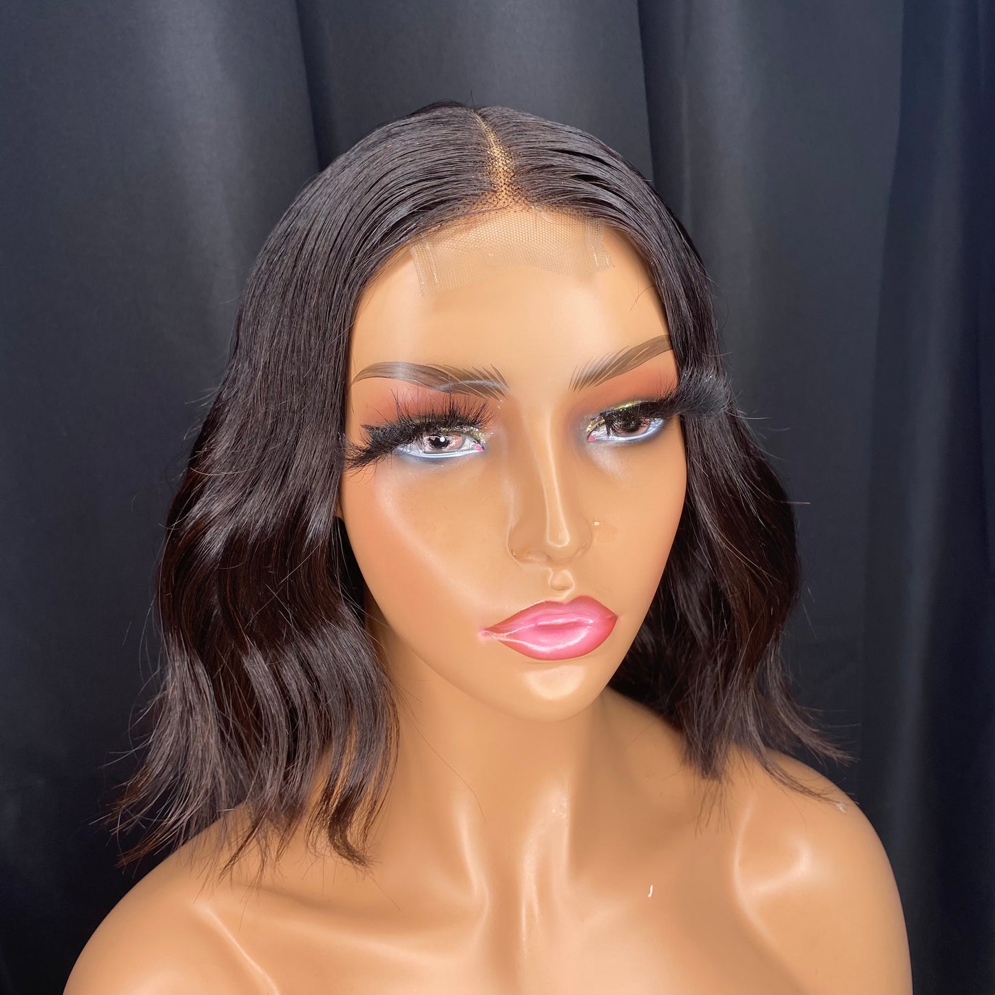 Wavy 2x6 lace closure wig 10"