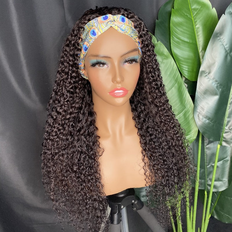 Kinky curly headband wig 24"