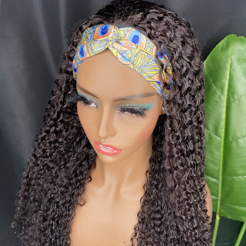 Kinky curly headband wig 24"