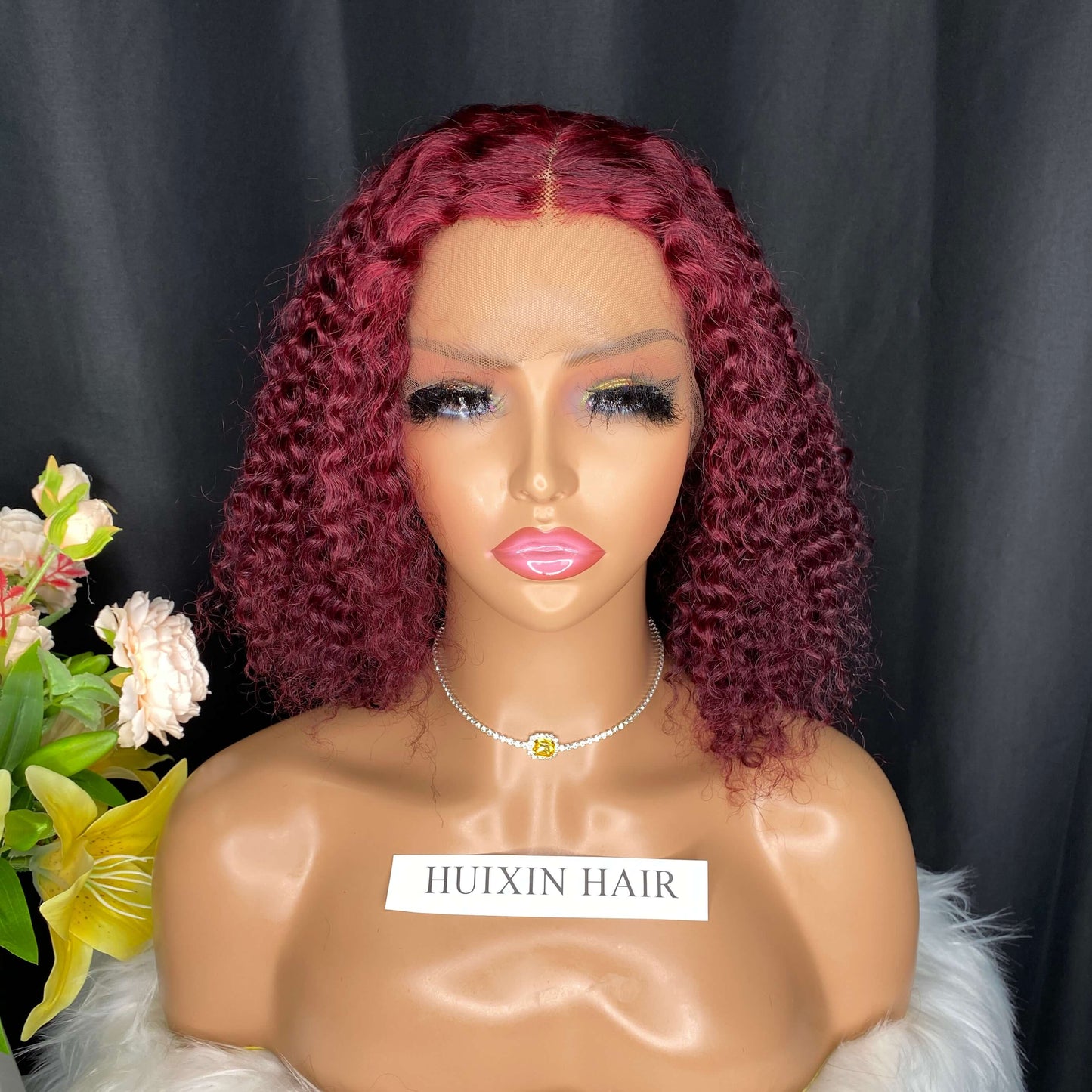 Burgundy Deep Wave T Part Wig