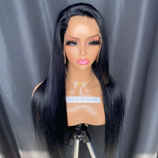 Jet Black Straight 13x4 Lace Frontal Wig  24‘’