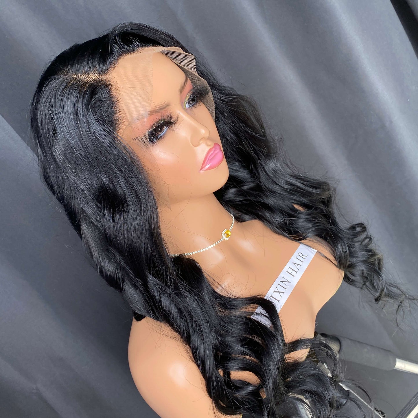 Jet Black Body Wave 13x4 Lace Frontal Wig 24”