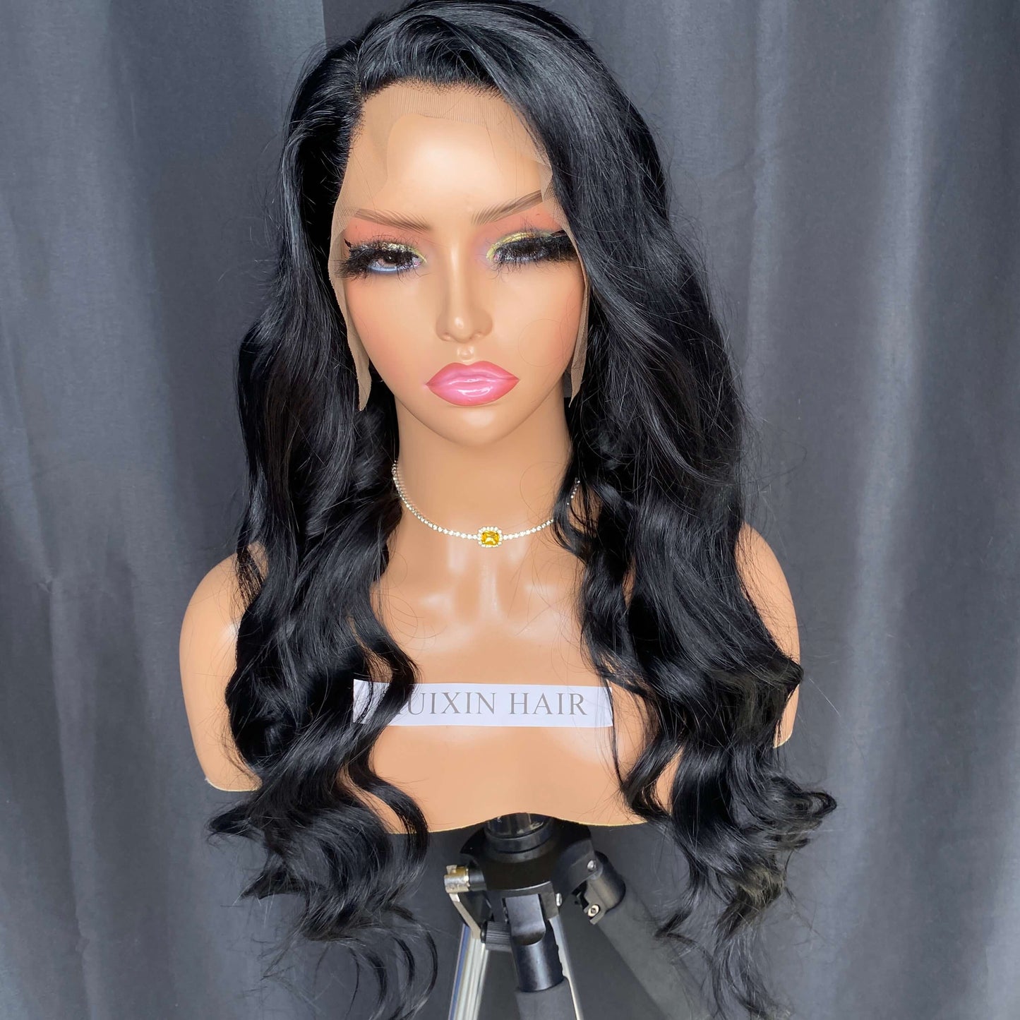 Jet Black Body Wave 13x4 Lace Frontal Wig 24”