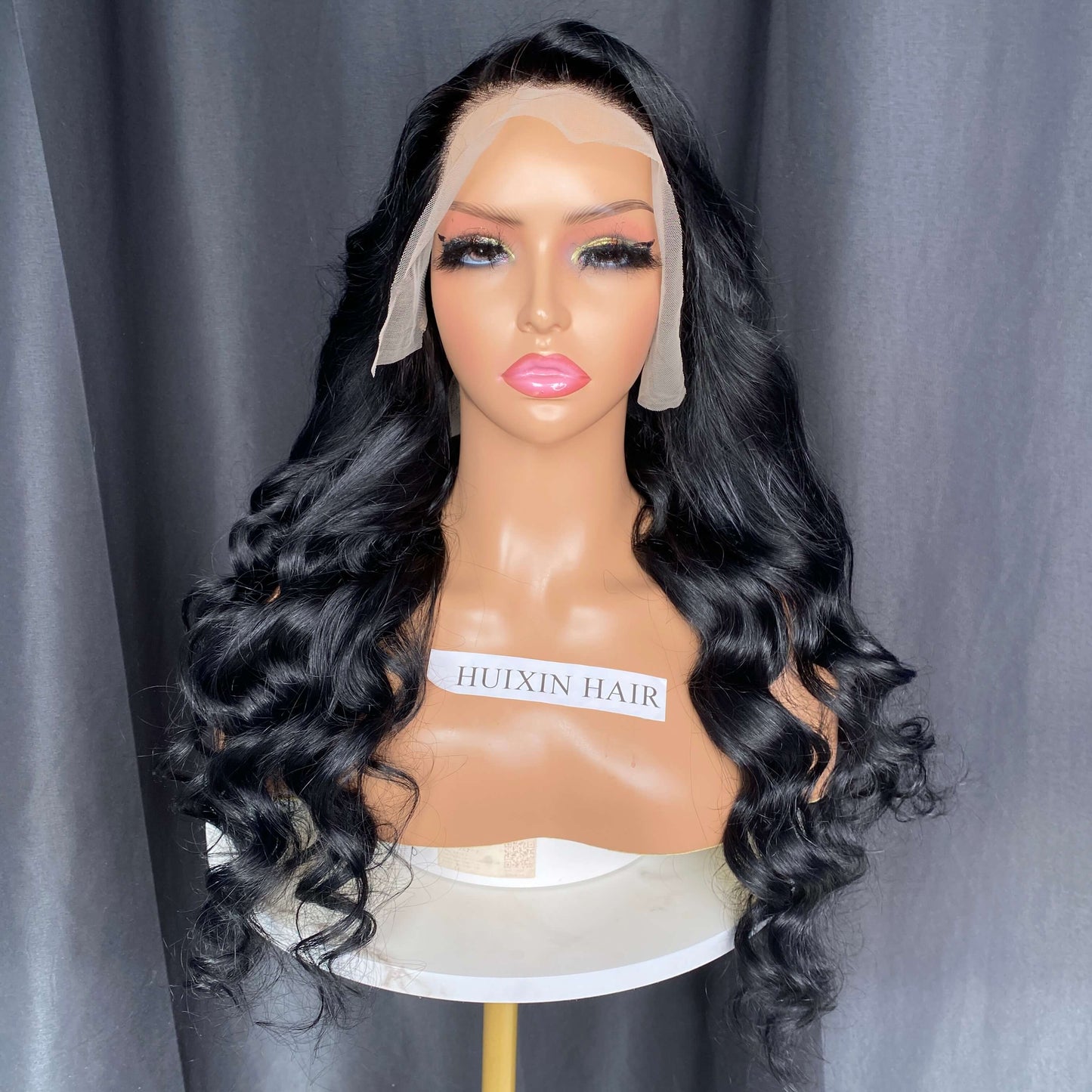 Jet Black Body Wave 13x4 Transparent Lace Frontal Wig 24”