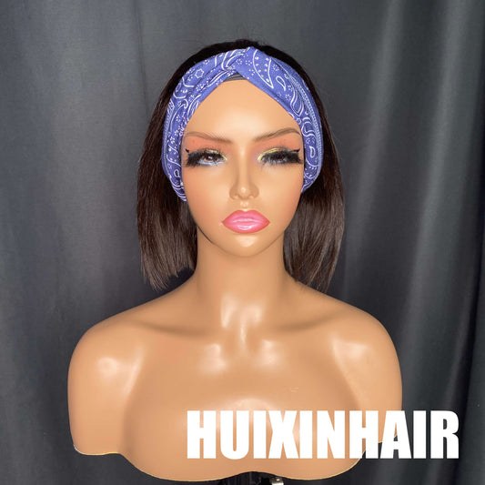 Straight Bob Headband Wig 6''