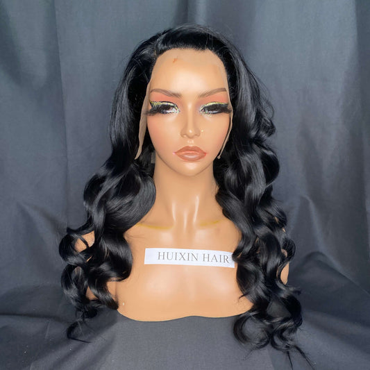 Jet Black Body Wave 13X4 Lace Frontal Wig 20''