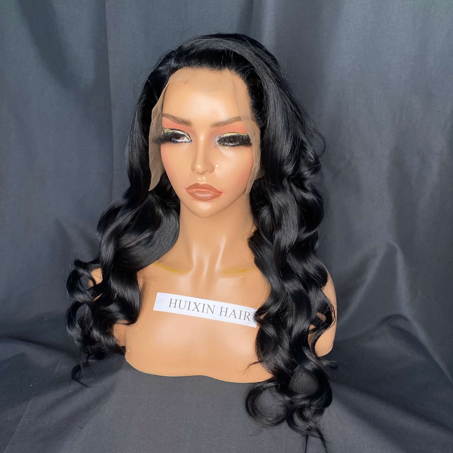 Jet Black Body Wave 13X4 Lace Frontal Wig 20''