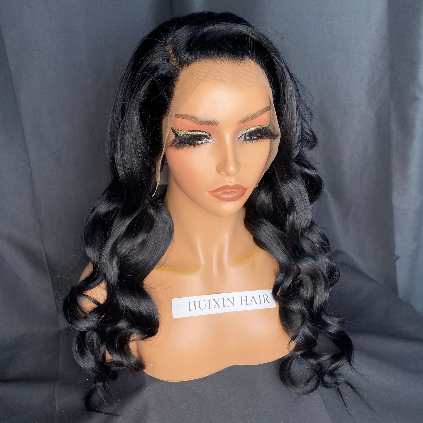 Jet Black Body Wave 13X4 Lace Frontal Wig 20''