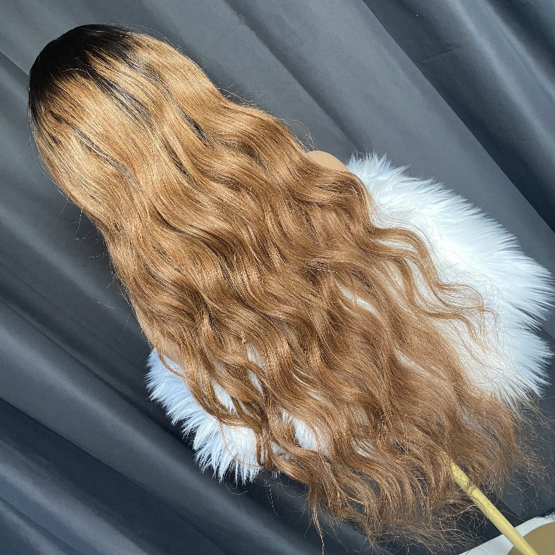 1b/30 natural wave 13x4 lace frontal wig 28"