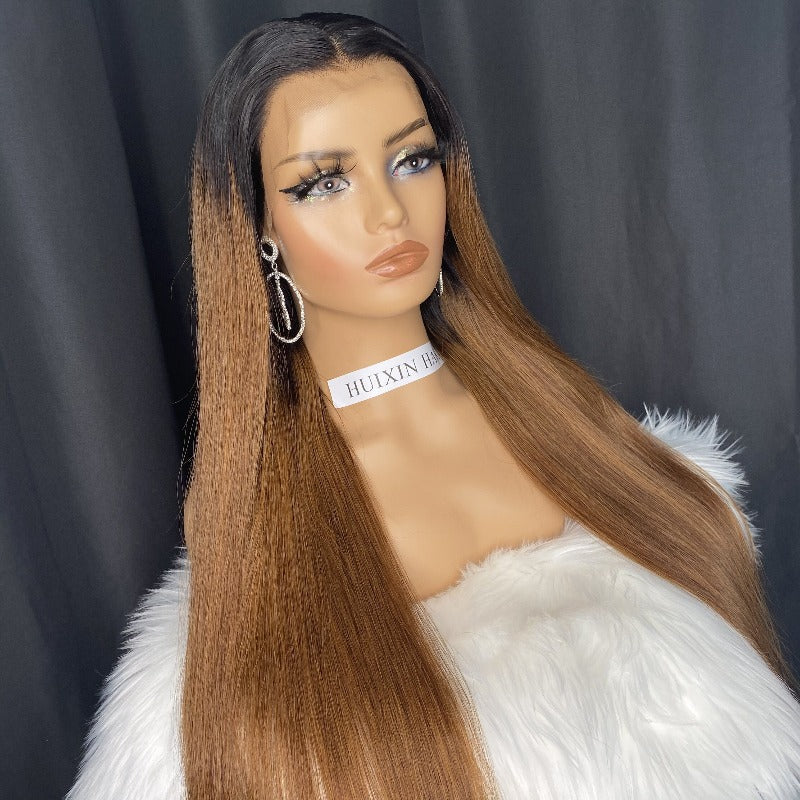 1b/30 Straight 13x4 Lace Frontal Wig 28"