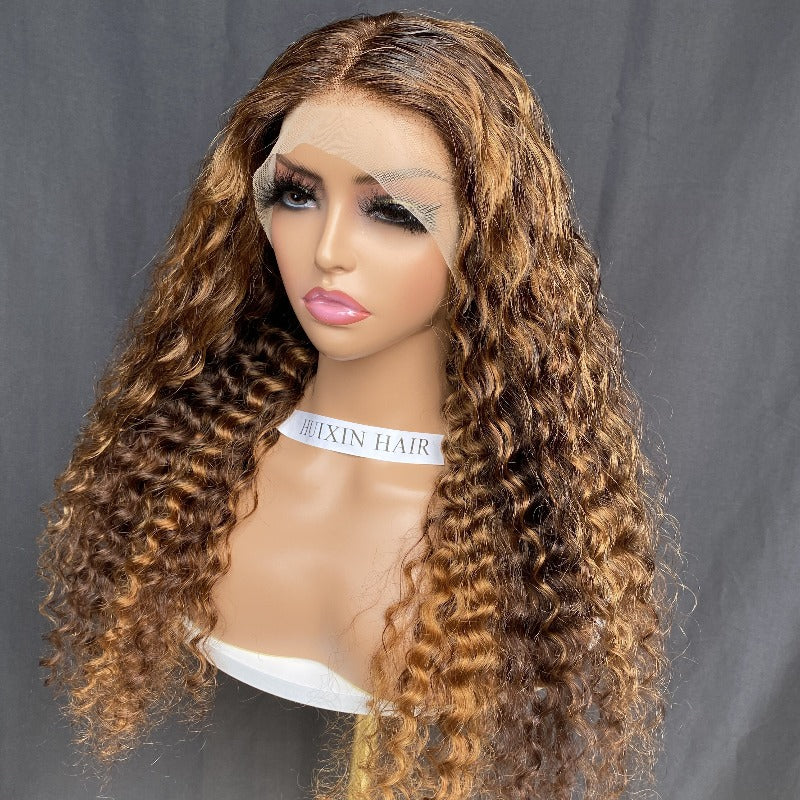 Deep wave p4/27 13x4 transparent lace frontal wig™