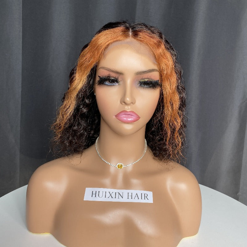 Deep Wave With Orange Front Highlight 4x4 Lace Closure Wig ™