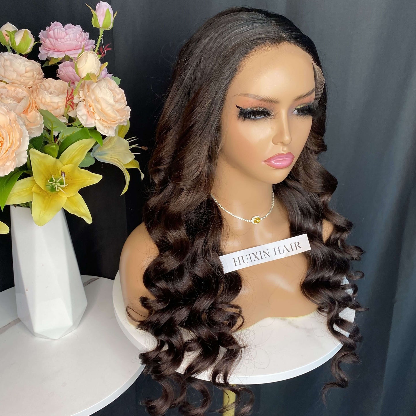 Brown body wave 13x4 HD lace frontal wig 26''