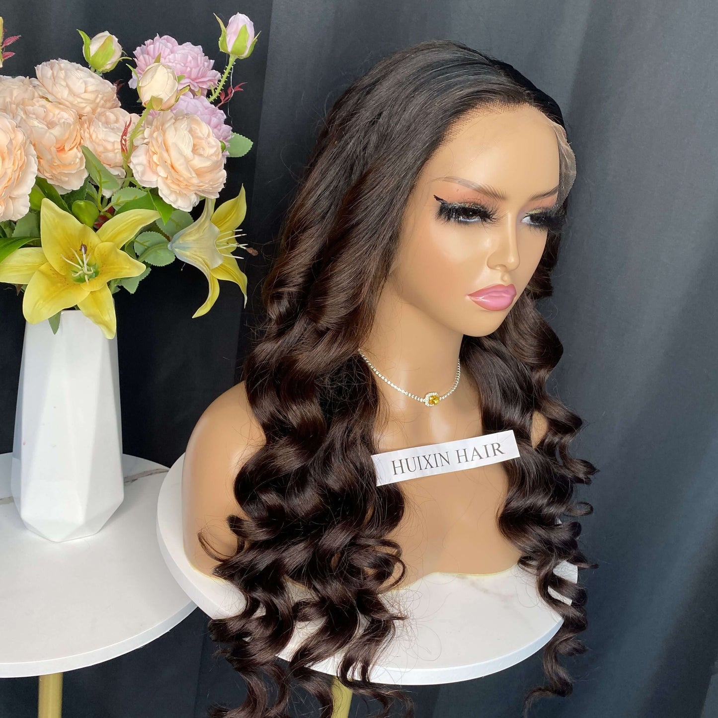 Brown body wave 13x4 HD lace frontal wig 26''