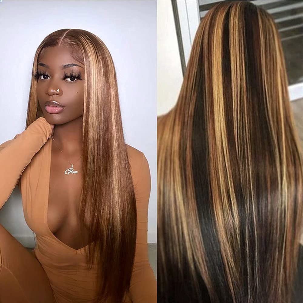 Straight p4/27 transparent lace frontal wig™