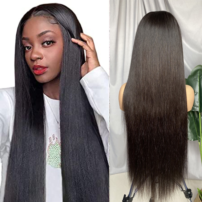 Straight 5x5 transparent lace closure wig